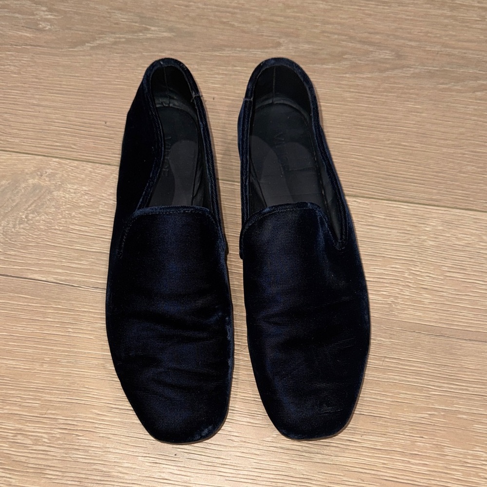 Vince Women's Black Velvet Loafers